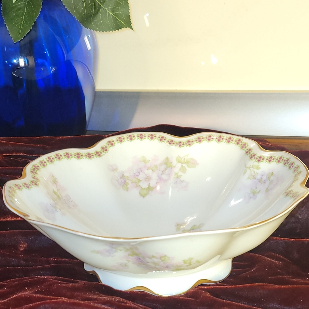 Large Antique Limoges Porcelain Bowl.